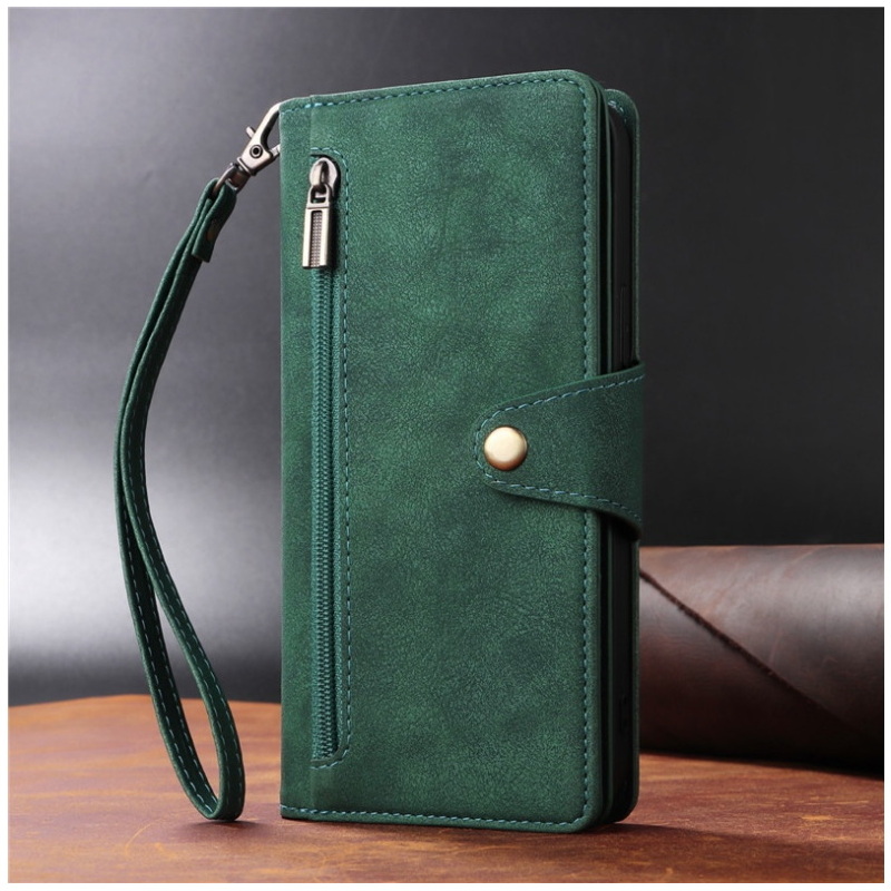 เคส Samsung Galaxy S20 FE/S20 FE 5G#เคสฝาพับหนัง PU มีช่องซิปช่องเก็บบัตรหลายช่อง Zipper Wallet Leather Flip Case