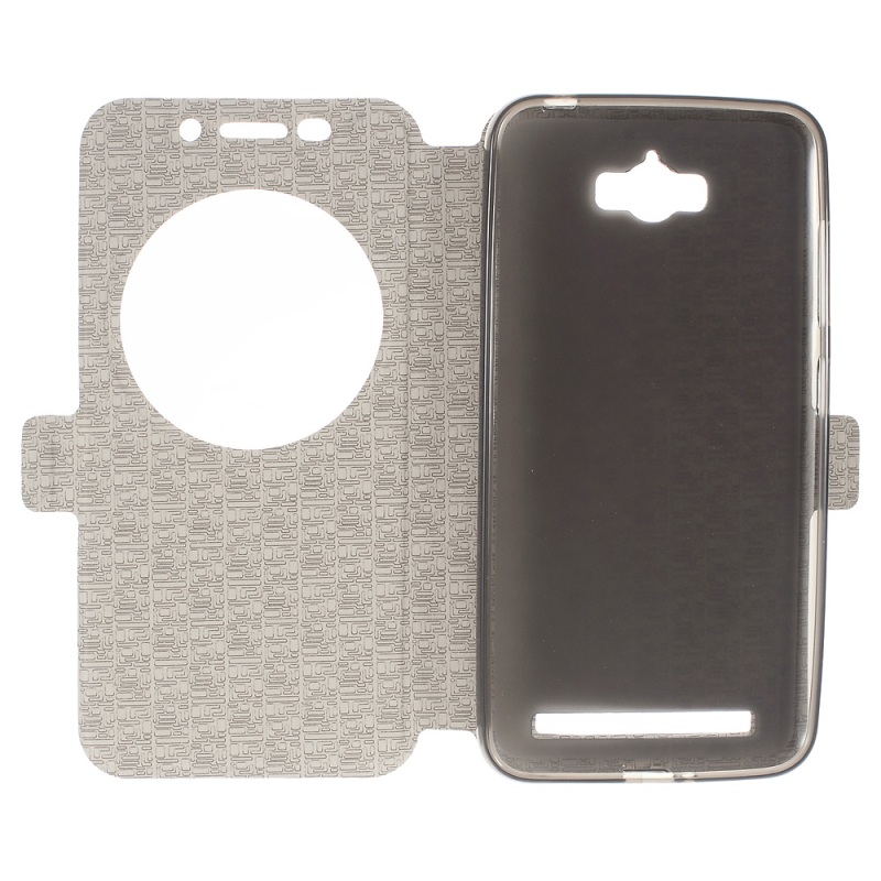 Case Asus Zenfone Max ZC550KL ฝาพับหนัง PU เป็นลายเส้นมีช่องวิว สีสันสดใส