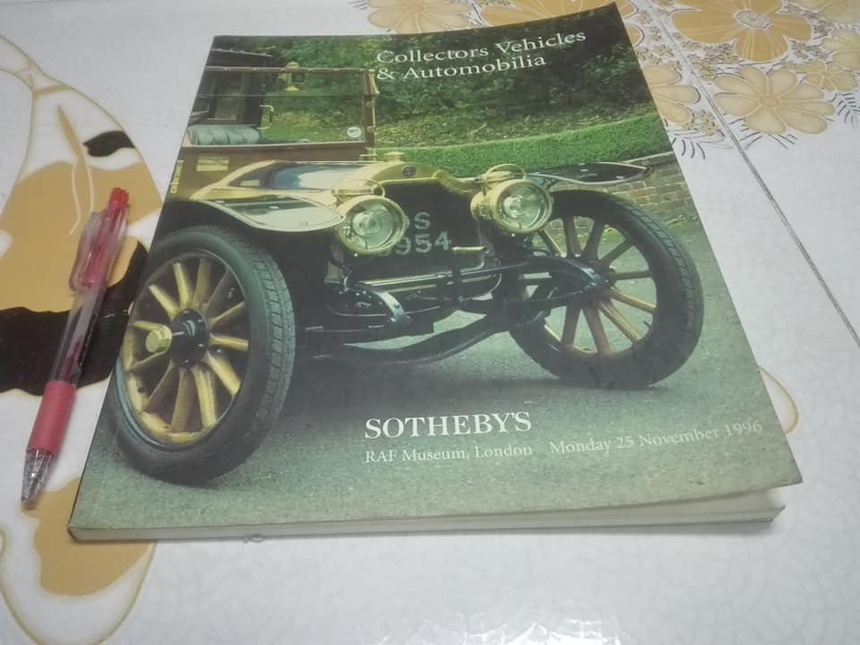SOTHEBY'S - COLLECTORS VEHICLES AND AUTOMOBILIA RAF MUSEUM, LONDON - MONDAY 25 November 1996