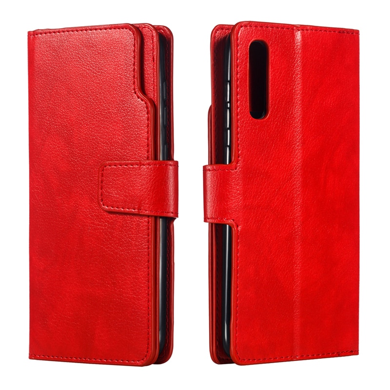 เคส Samsung Galaxy A50 / A50s / A30s #เคสฝาพับหนัง PU แบบกระเป๋าสตางค์มีที่เก็บบัตรหลายช่อง Retro Wallet Leather Cover Multi Cards Stand