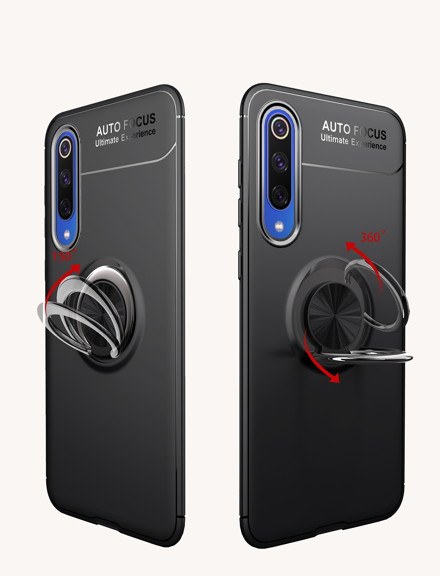เคส Xiaomi Mi 9 SE #เคสฝาหลัง LENUO Metal Ring Bracket TPU (แผ่นโลหะแบบ Built-in)