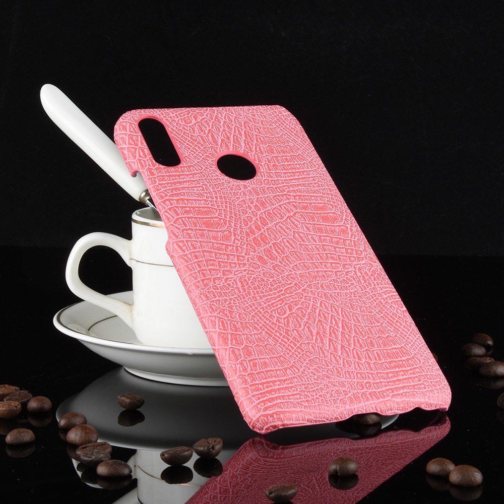 Case Huawei Y9 (2019) #เคสฝาหลังพลาสติกแข็งเคลือบหนัง PU ลายผิวหนังจระเข้