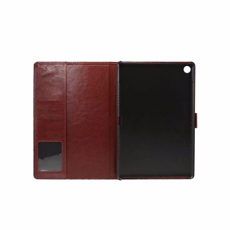 Case Huawei MediaPad M5 Pro 10.8 นิ้ว #เคสฝาพับแบบกระเป๋าสตางค์หนัง PU ผิวผ้าลายดอกไม้ Cloth Texture Leather Auto Wake Up/Sleep