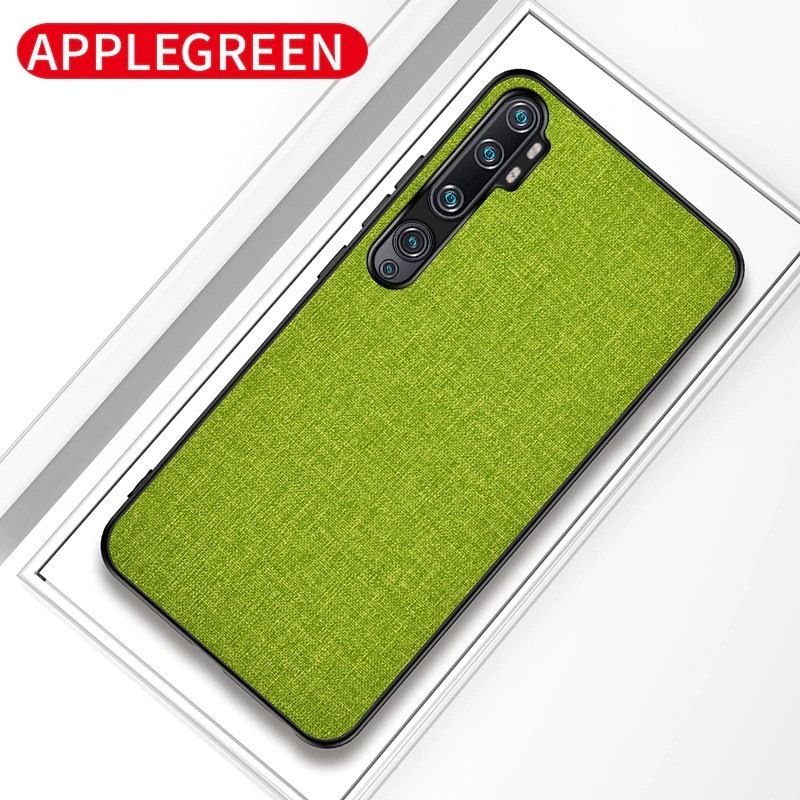 เคส Xiaomi Mi Note 10 Pro #เคสฝาหลังเคลือบผิวผ้า Matte Cloth PU + PC + TPU Hybrid