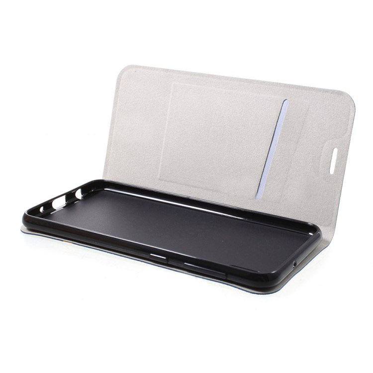 เคส Samsung Galaxy A10 #เคสฝาพับหนัง PU ผิวหนังม้าปกเสริมแผ่นเหล็กมีช่องใส่บัตรคุณภาพดี