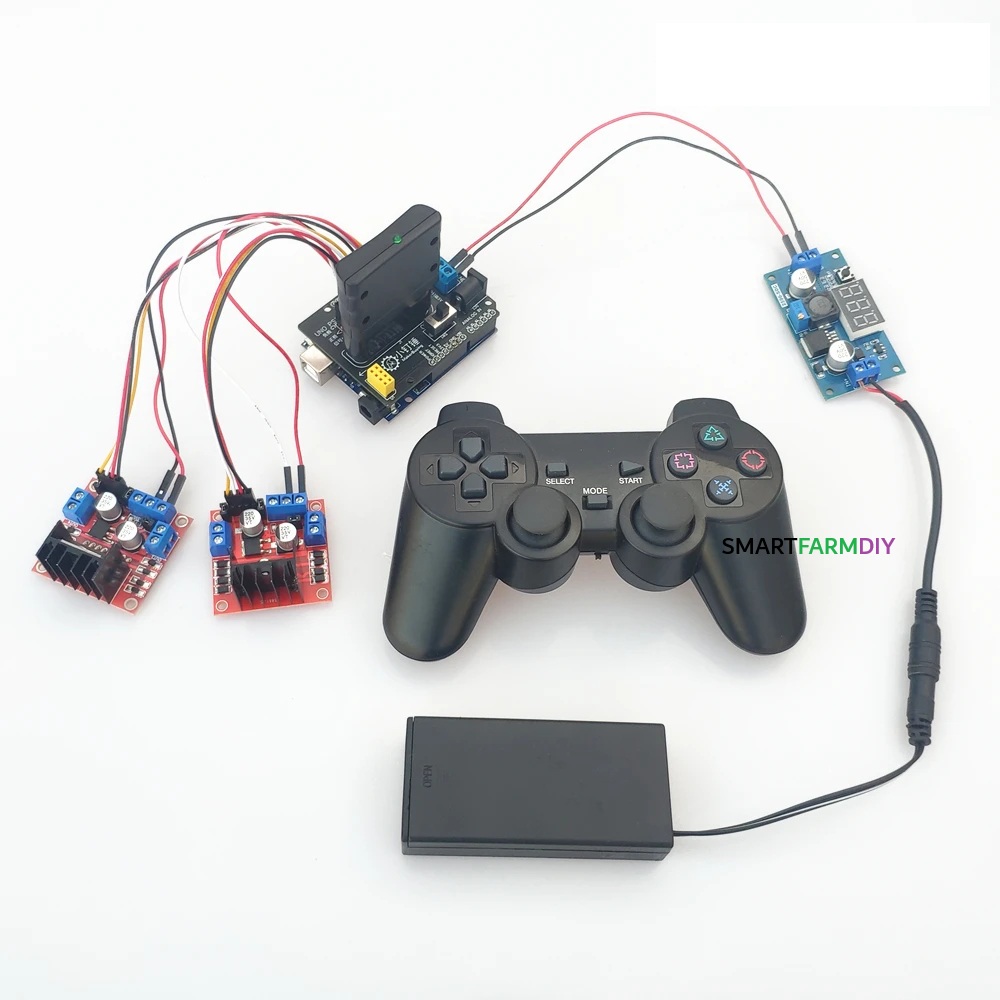 บอร์ดพัฒนา Arduino UNO Uno รีโมทคอนโทรลL298N PS2รีโมทคอนโทรล,