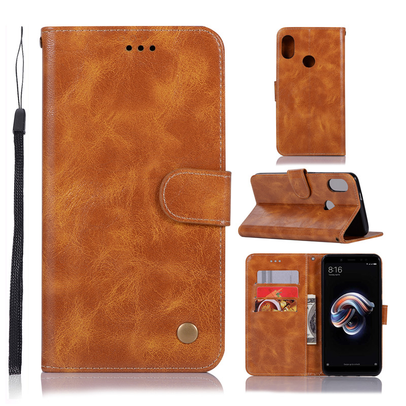 เคส Xiaomi Redmi Note 5 #เคสฝาพับพรีเมี่ยมแบบกระเป๋าสตางค์ หนัง PU Vintage