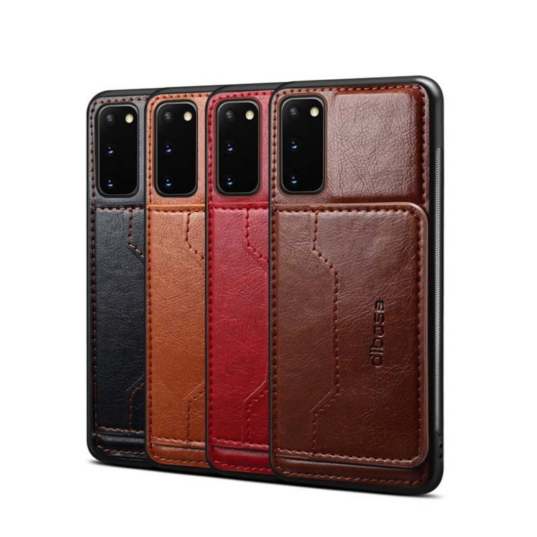 Case Samsung Galaxy S20 FE / S20 FE 5G #เคสฝาหลัง TPU เคลือบหนัง PU Crazy Horse Leather Coated PC + TPU Hybrid