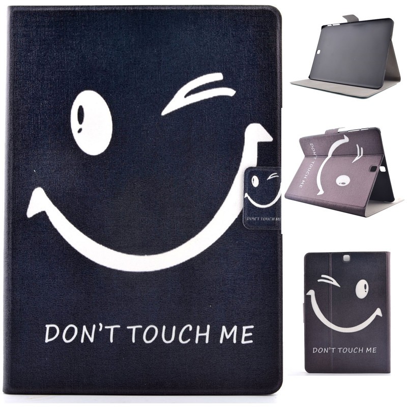 เคส Samsung Galaxy Tab S2 9.7 T810 T815 #เคสฝาพับพิมพ์ลาย Faux Leather Case Cover