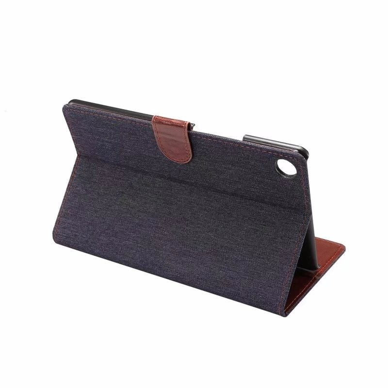 Case Huawei MediaPad M5 (8.4 นิ้ว) #เคสฝาพับหนัง PU ผิวยีนส์พับตั้งได้ Jeans Cloth Leather Wallet