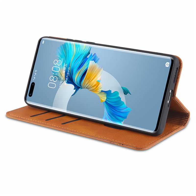 เคส Huawei Mate 40 Pro #เคสฝาพับ AZNS สไตล์ Retro หนัง PU มีช่องเสียบการ์ด