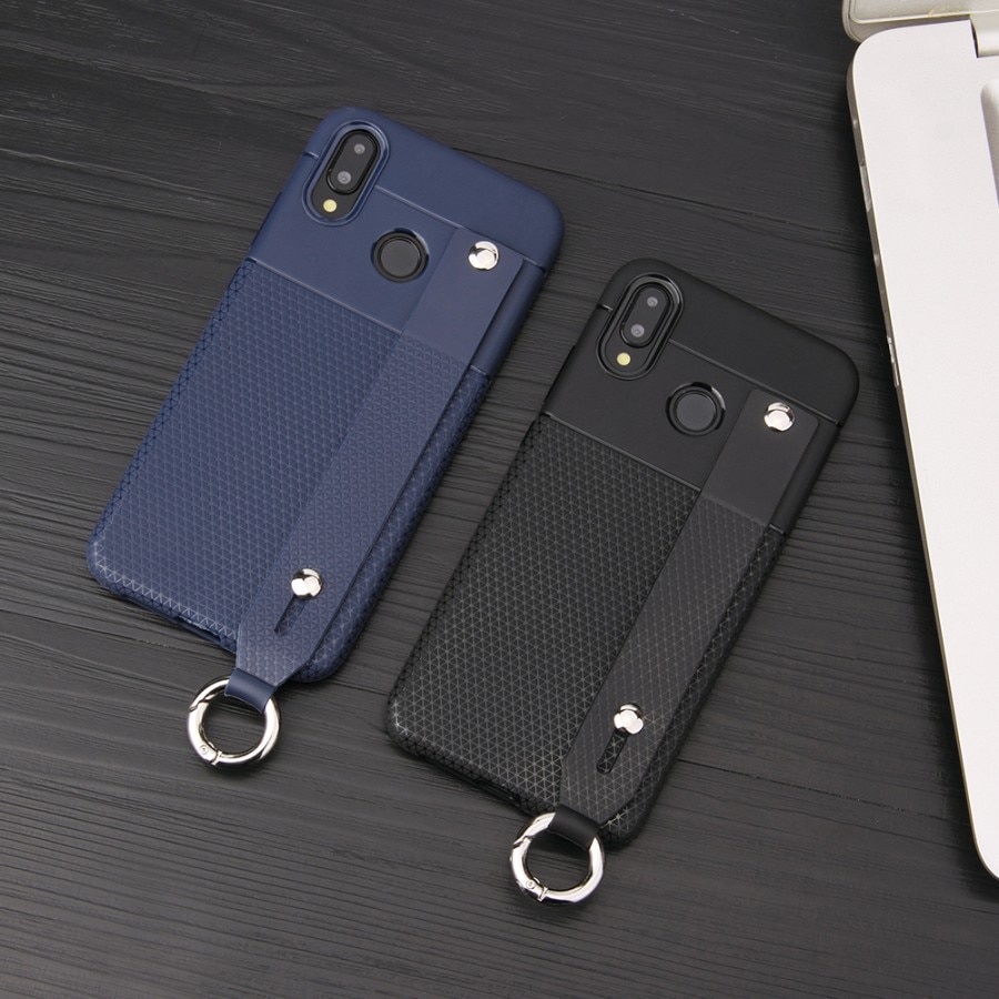 Case Huawei nova 3 #เคสฝาหลัง TPU นิ่มมีที่สวมนิ้วผิวกันลื่น Triangle Pattern TPU Protection Cellphone Shell
