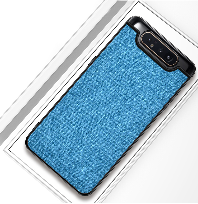 เคส Samsung Galaxy A80 #เคสฝาหลังเคลือบผิวผ้า Matte Cloth PU + PC + TPU Hybrid