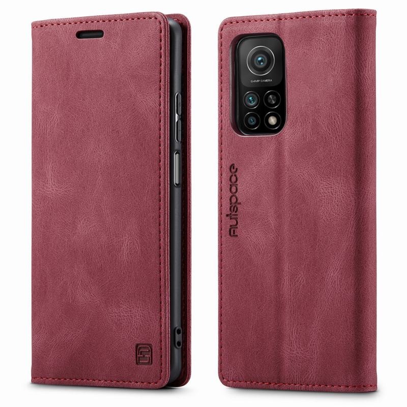 Case Xiaomi Mi 10T #เคสฝาพับหนัง PU แบบกระเป๋าสตางค์ AUTSPACE Series RFID Blocking Retro Matte Leather Wallet