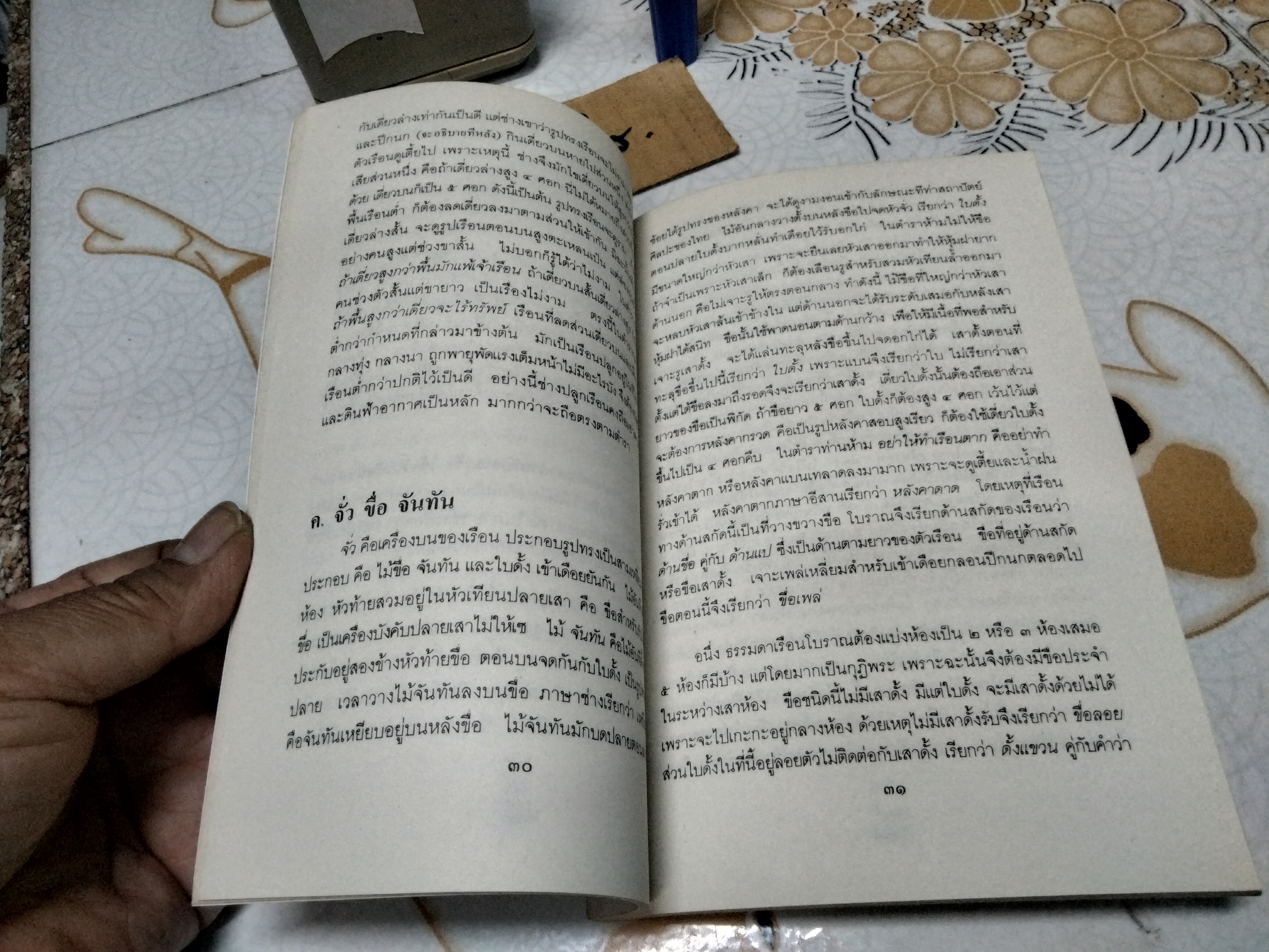 ปลูกเรือน - งานนิพนธ์ชุดประเพณีไทยของ "เสฐียรโกเศศ" พิมพ์ครั้งที่ 2/2532 สำนักพิมพ์แม่คำผาง