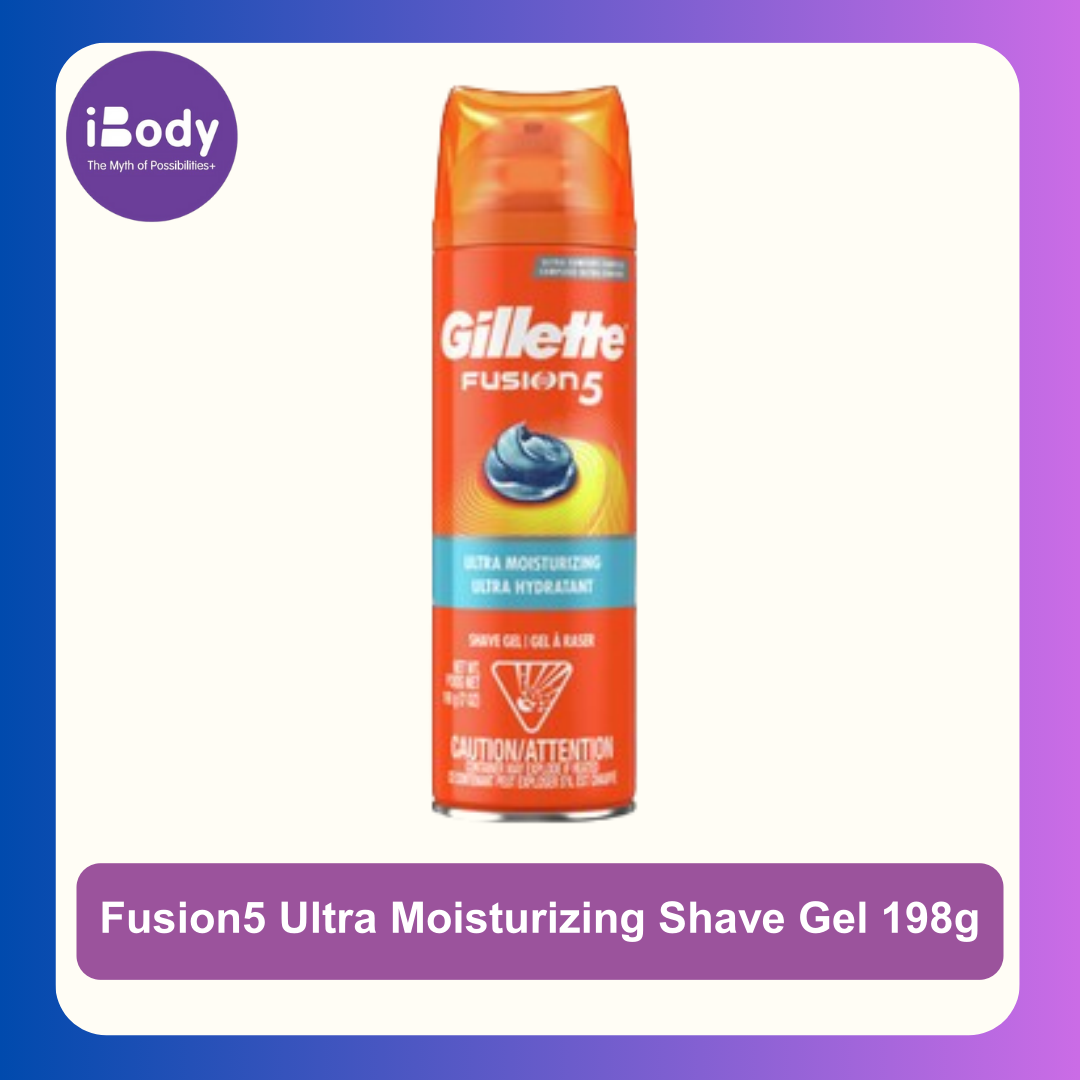 Gillette® Fusion5 Ultra Moisturizing Shave Gel 198g ยิลเลตต์ เจลโกนหนวด สำหรับผิวบอบบาง