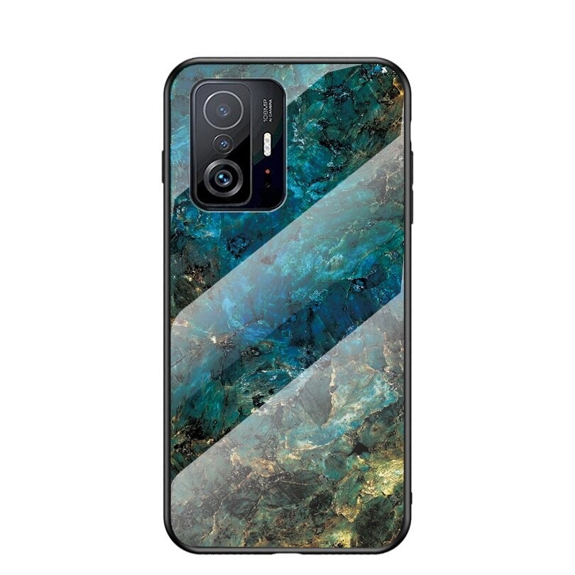 เคส Xiaomi 11T / 11T Pro #เคสฝาหลัง Gradient Color ลายหินอ่อน Glass + PC + TPU Hybrid Case