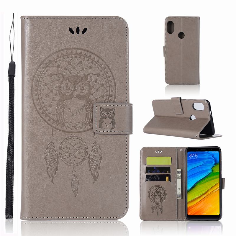 Case Xiaomi Redmi S2 #เคสฝาพับแบบกระเป๋าสตางค์ฝาพับหนัง PU ลายนกฮูก Dream Catcher Owl