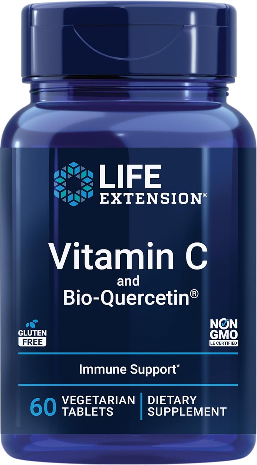 Life Extension® Vitamin C and Bio-Quercetin Phytosome 60 Vegetarian Tablets วิตามินซี และ ไบโอ-เควอซิติน