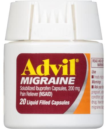 15% Sale!! EXP.04/2026 (Advil) Migraine 20 Liquid Filled Capsules ยาแก้ปวดไมเกรน