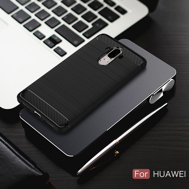 Case Huawei Mate 9 #เคสฝาหลังCarbon Fiber BrushedTPU