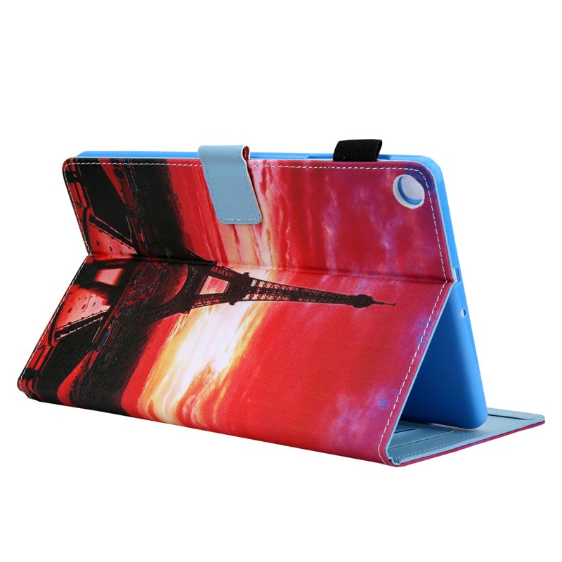 เคส Samsung Galaxy Tab A7 Lite 8.7" (T220,T225) #เคสฝาพับหนัง PU พิมพ์ลาย Pattern Printing Stand Leather