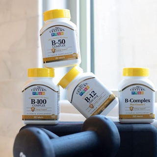 21st Century® B-50, B-100 Complex, Prolonged Release 60 Tablets วิตามินบีรวม