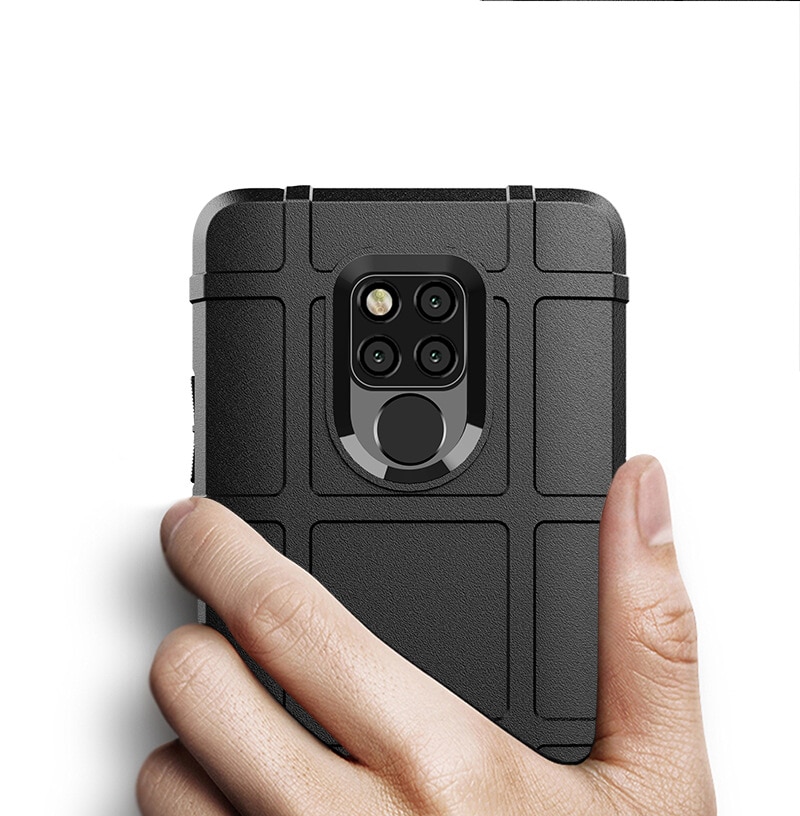 เคส Huawei Mate 20 X #เคสฝาหลัง Rugged Shield Series Soft Silicone Shock Absorption Matte กันกระแทก