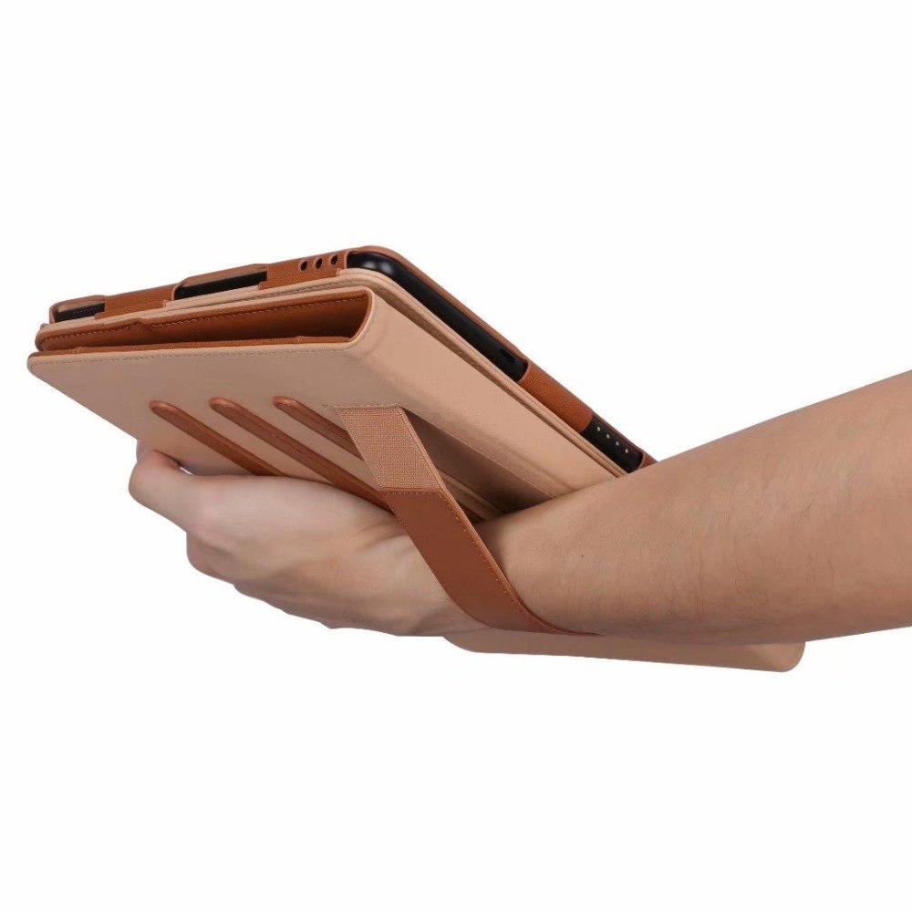 เคส Samsung Galaxy Tab A 10.5 (2018) T590 T595 #เคสฝาพับหนัง PU มีแถบยืดหยุ่นสวมนิ้ว Auto Wake/Sleep PU Leather Stand Tablet Case