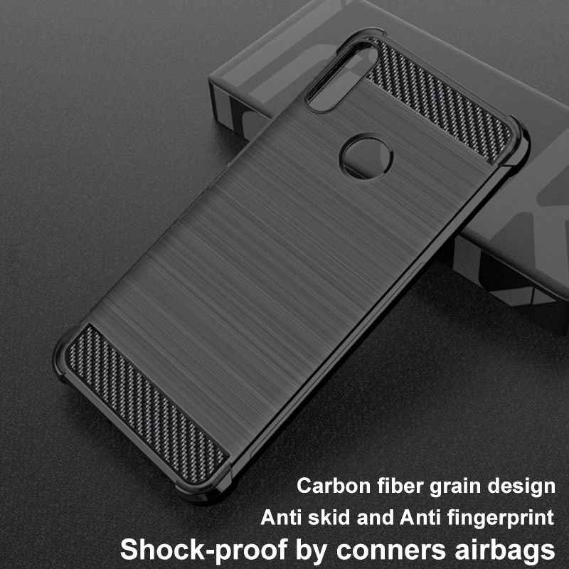 Case Asus Zenfone Max Pro (M2) ZB631KL #เคสฝาหลัง TPU IMAK Vega คาร์บอนไฟเบอร์พื้นผิวแปรง