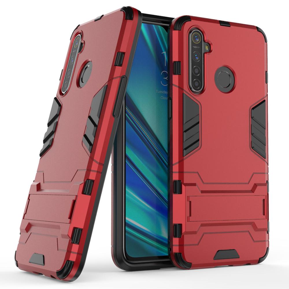 Case Realme 5 Pro #เคสฝาหลังพลาสติก ไฮบริด TPU + Kickstand