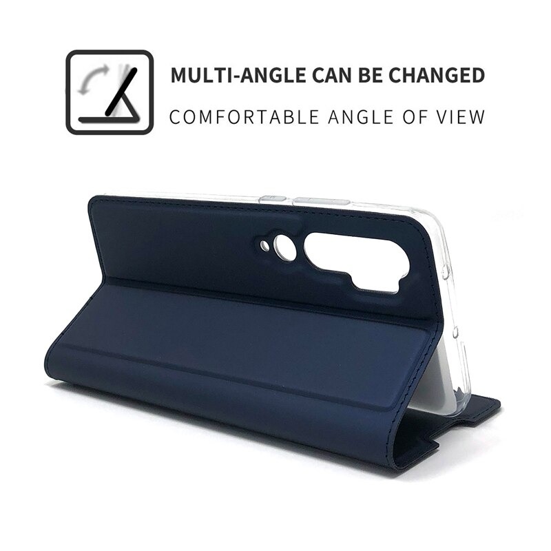 Case Xiaomi Mi Note 10 Pro #เคสแบบฝาพับหนัง PU Magnetic Adsorption Stand Leather Card Holder
