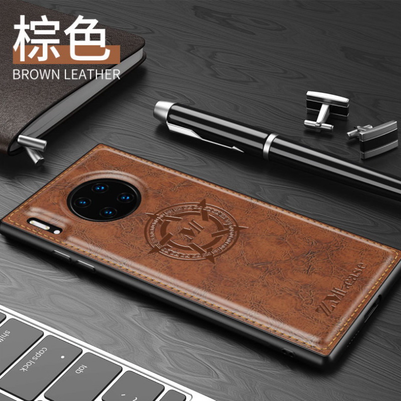 เคส Huawei Mate 30 Pro #เคสฝาหลัง TPU เคลือบหนัง PU Crazy Horse Leather Coated PC + TPU Hybrid