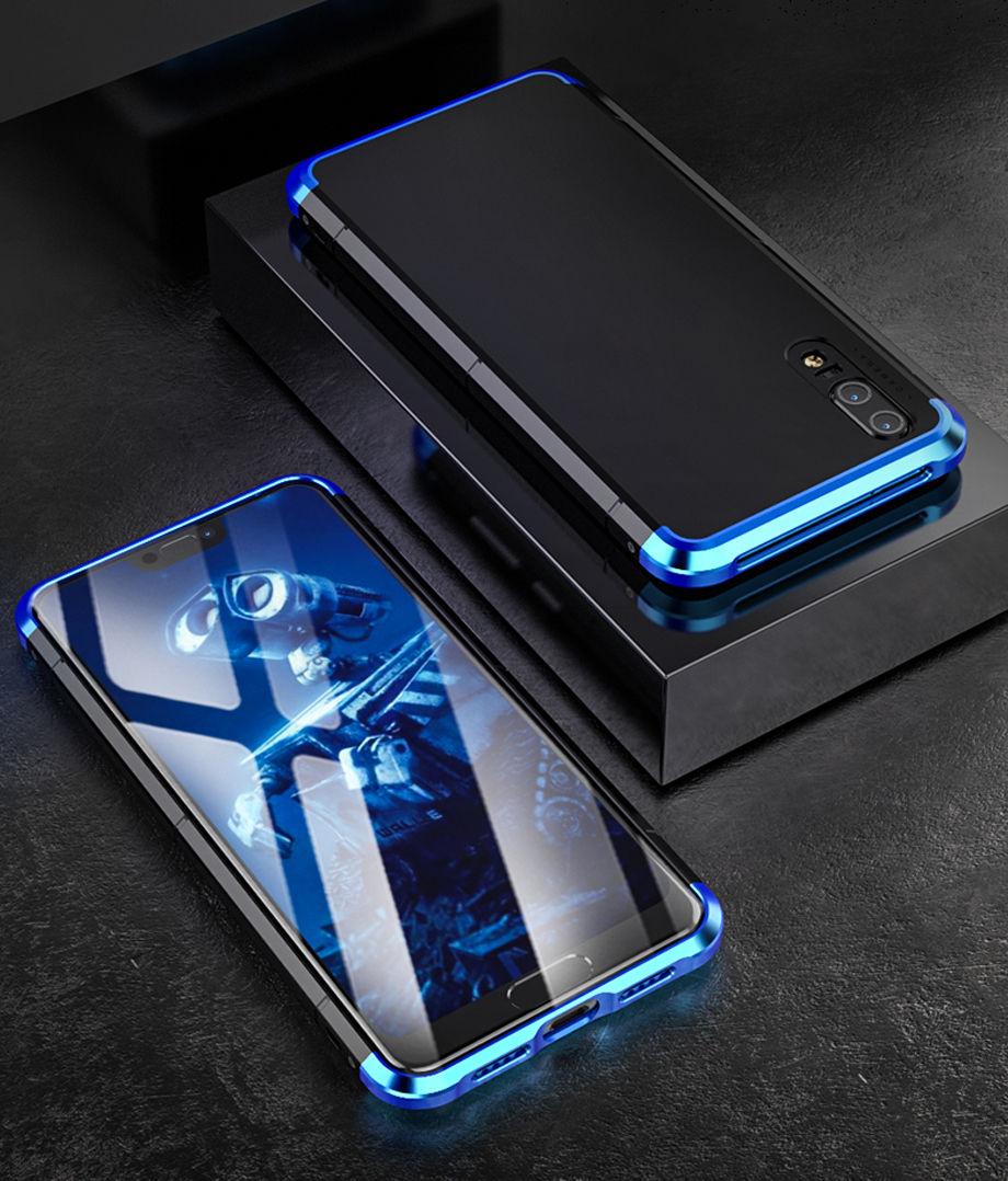 เคส Huawei P20 Pro #เคสกรอบโลหะกันชน Guardian Series Metal Bumper Frame Plastic Case