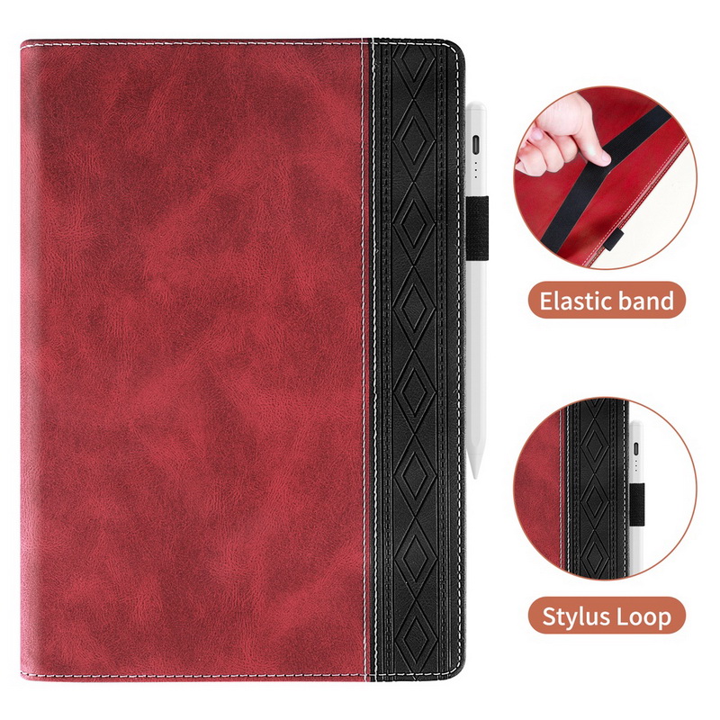 เคส Samsung Galaxy Tab S6 Lite 10.4 SM-P610 P615 P617 #เคสแบบฝาพับหนัง PU มีช่องใส่บัตรสีทูโทน