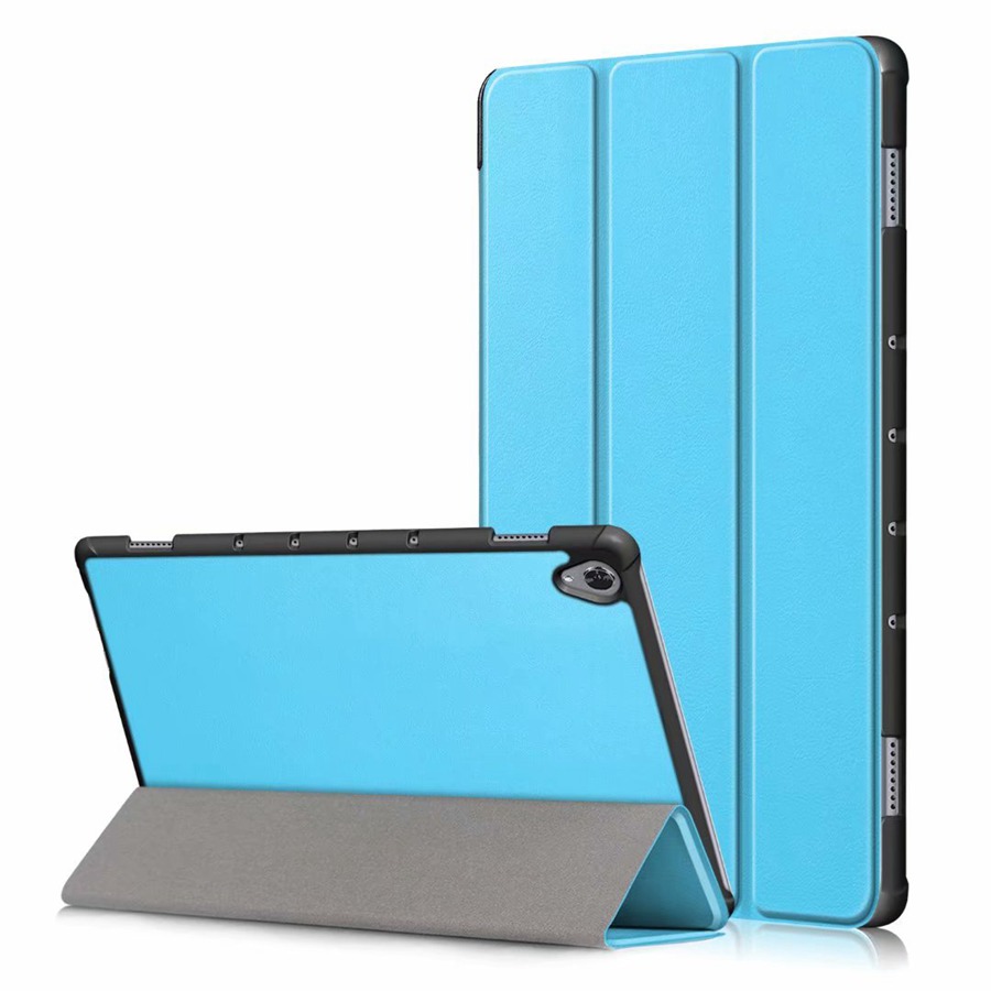 เคส Huawei MediaPad M6 10.8 inch (2019) #เคสฝาพับสามพับหนัง PU ผิวลิ้นจี่ Litchi Skin PU Leather Tri-fold Stand Tablet Cover