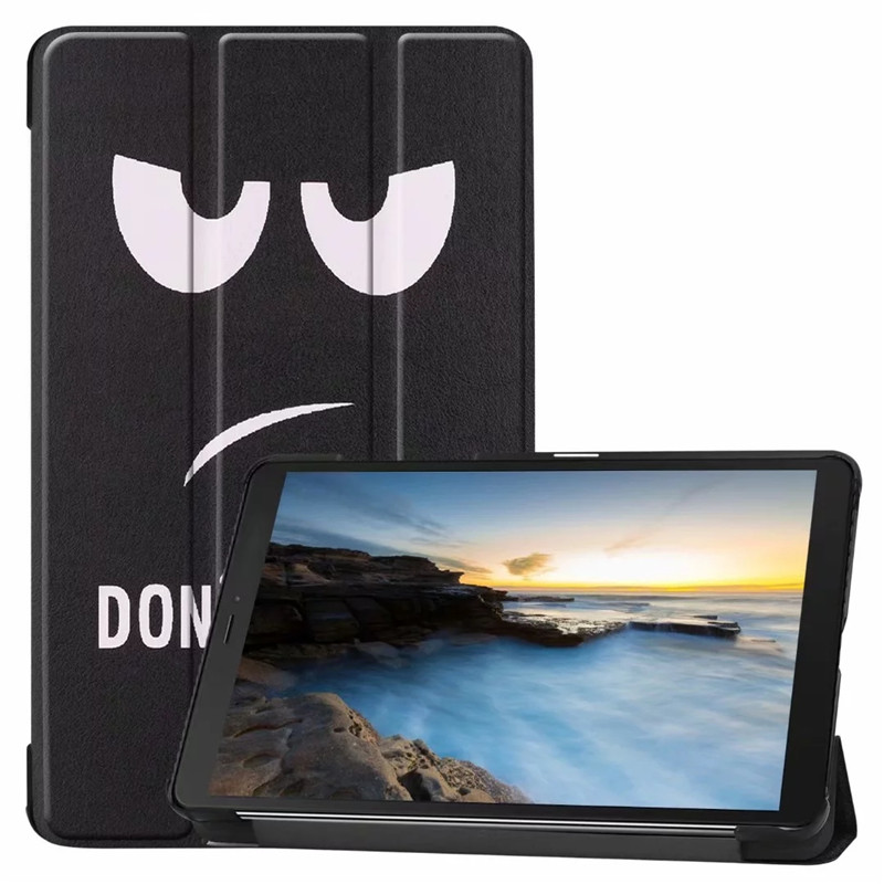 เคส Samsung Galaxy Tab A 8.0 (2019) SM-T290 SM-T295 SM-T297 #เคสฝาพับหนัง PU พิมพ์ลาย Pattern Printing Tri-fold Stand Leather Tablet Shell