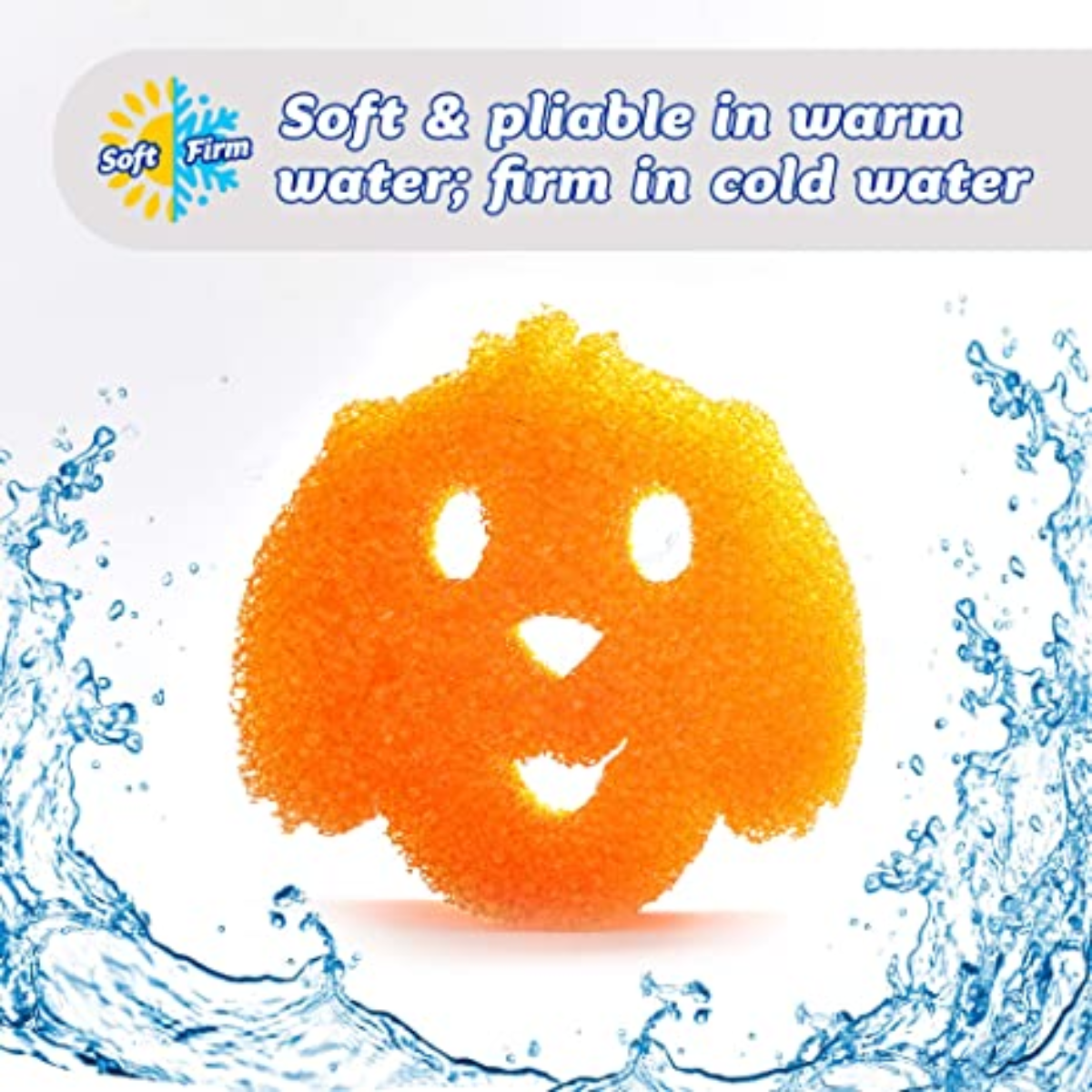 Scrub Daddy® Special Edition FlexTexture Scrubber ฟองน้ำอเนกประสงค์ Orange dog design