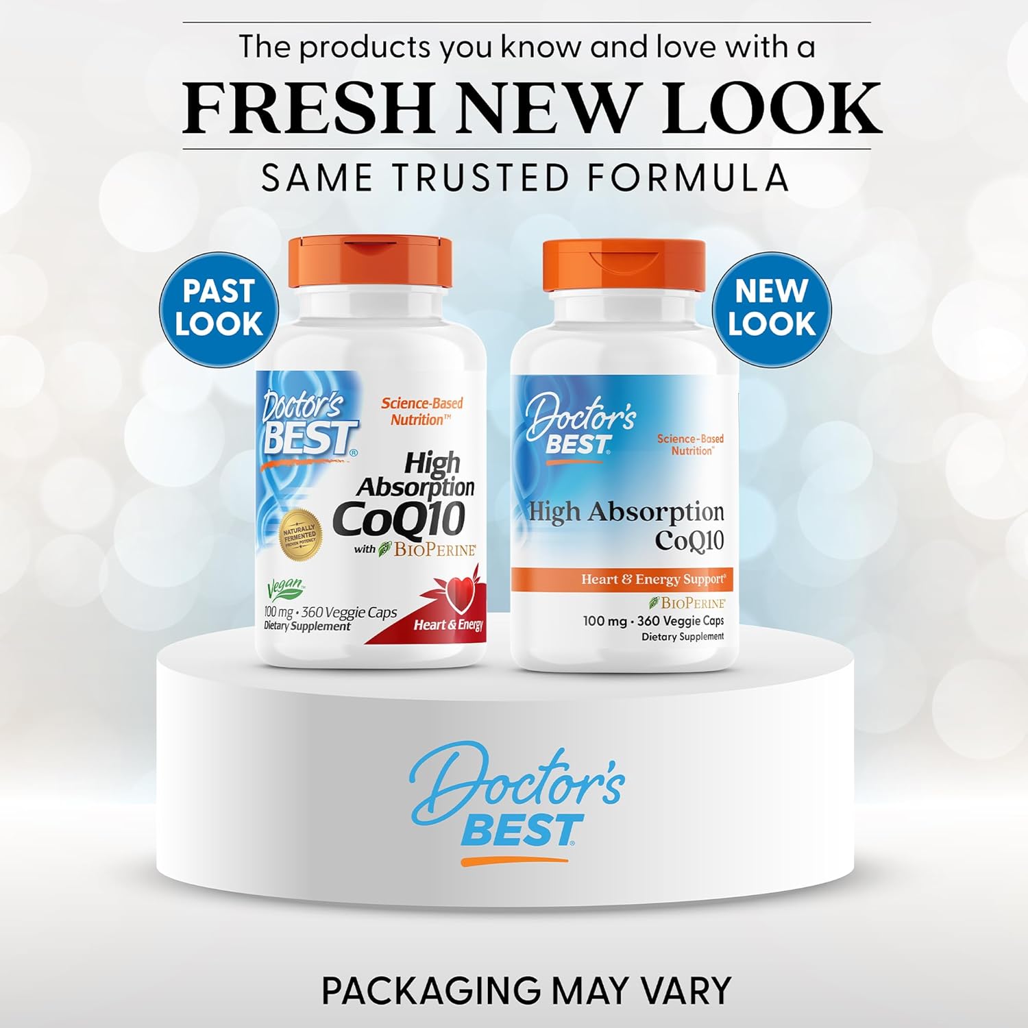 Doctor's Best® USP Verified-High Absorption CoQ10 with BioPerine 100 mg 360 Veggie Capsules ช่วยโรคหัวใจ ความดัน ไมเกรน