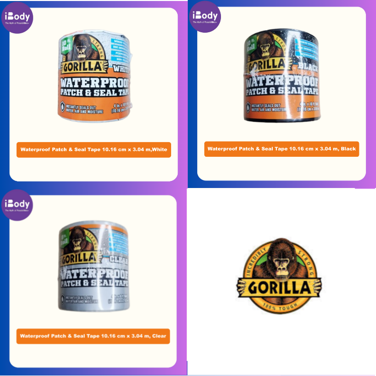 Gorilla® Waterproof Patch & Seal Tape 10.16 cm x 3.04 m สก๊อตเทปชั้นกาวหนาพิเศษ