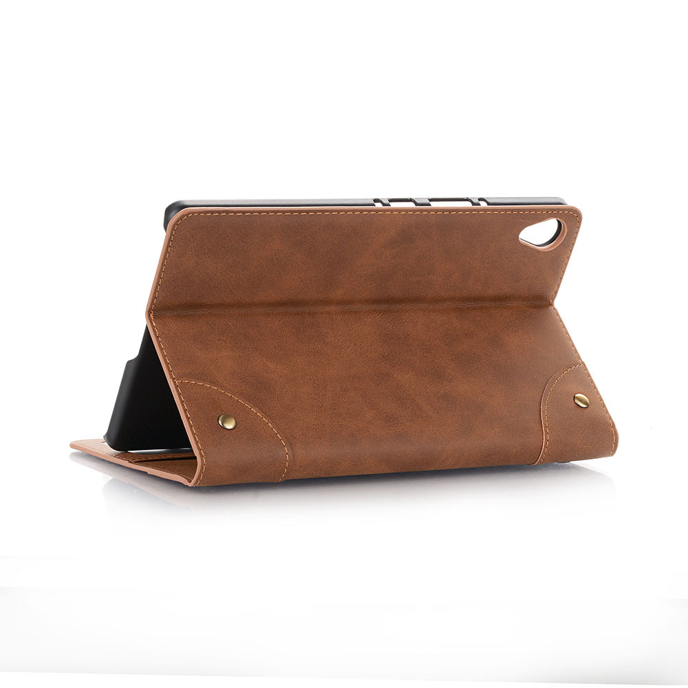 เคส Huawei MediaPad M6 8.4 นิ้ว #เคสฝาพับหนัง PU ผิวหนังม้าสไตล์ Retro แบบกระเป๋าสตางค์สมาร์ท Crazy Horse Texture Retro PU Leather