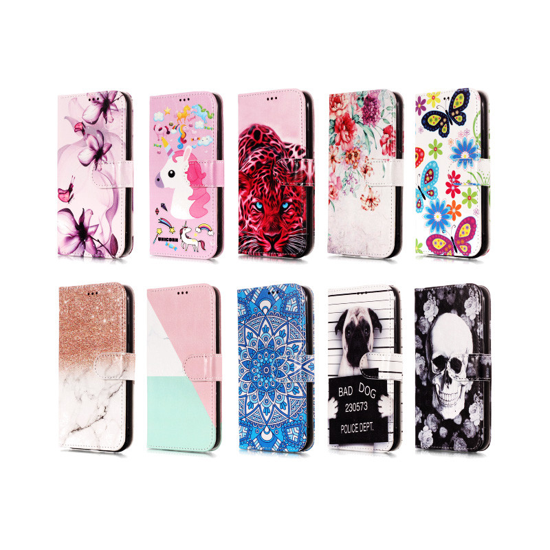 Case Huawei P20 Lite/Nova 3e #เคสฝาพับสไตล์กระเป๋าสตางค์พิมพ์ลายสวยๆ Pattern Printing Wallet Leather