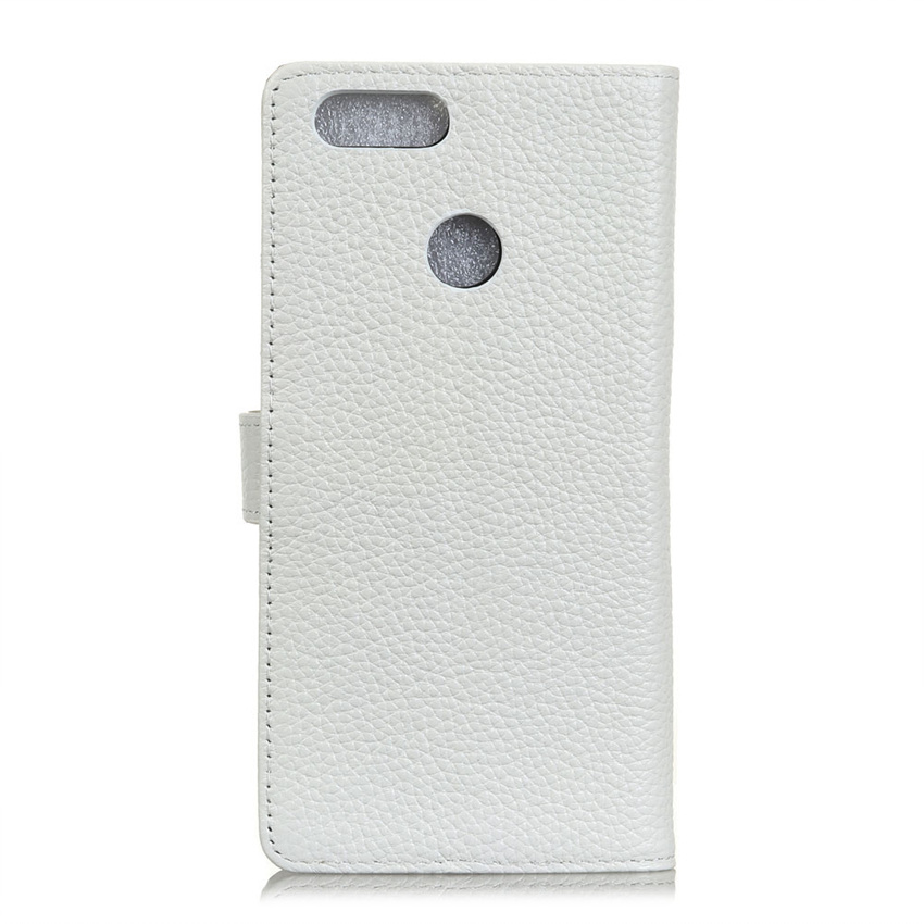 เคส Huawei Y9 (2018) #เคสฝาพับแบบกระเป๋าสตางค์หนังแท้ผิวลิ้นจี่ Litchi Grain