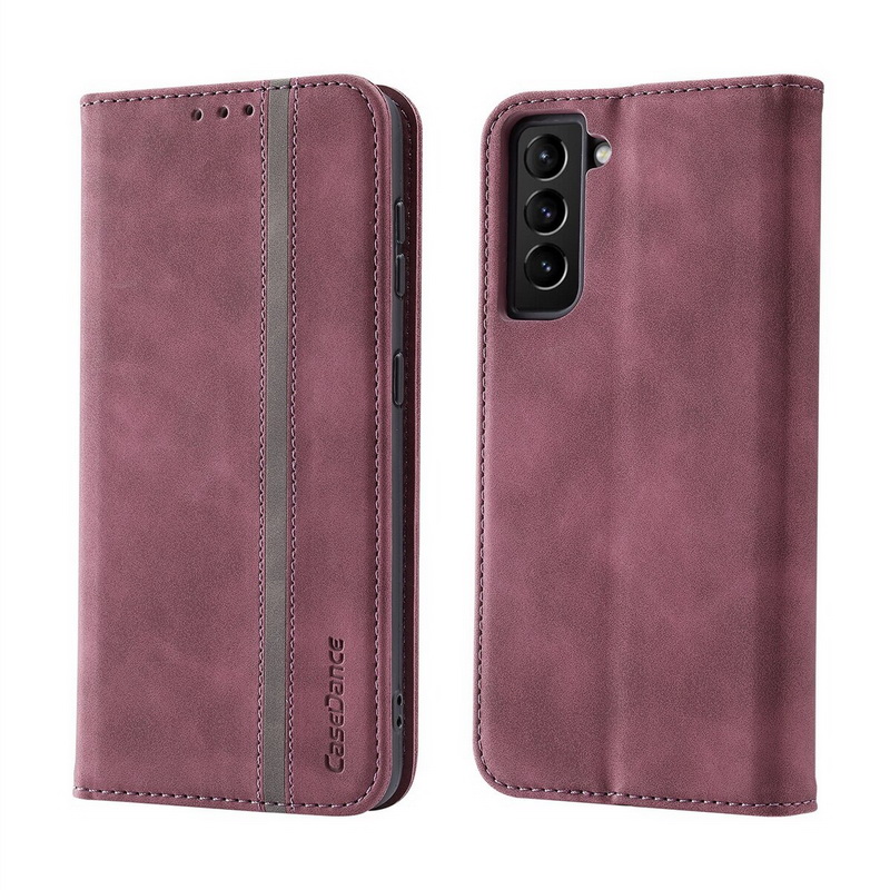 เคส Samsung Galaxy S22 5G #เคสฝาพับหนัง PU สไตล์กระเป๋าสตางค์พร้อมช่องใส่การ์ด Luxury Flip Stand Card Phone Leather Wallet Cover Casing Auto-absorbed Smartphone