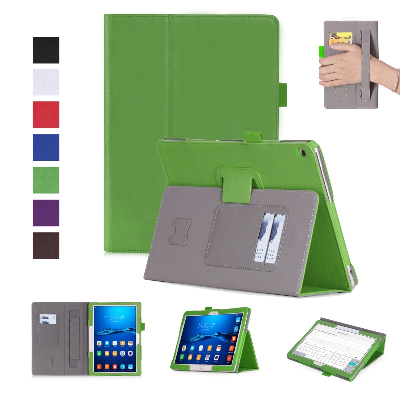 เคส MediaPad M3 Lite 10 10.1 Inch #เคสฝาพับหนัง PU มีที่มีมือจับคุณภาพดีสีสันสวยงามทันสมัย