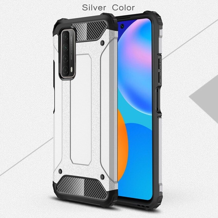 Case Huawei Y7a #เคสฝาหลังเกราะป้องกัน ไฮบริด พลาสติก+TPU Heavy Duty Rugged Hybrid