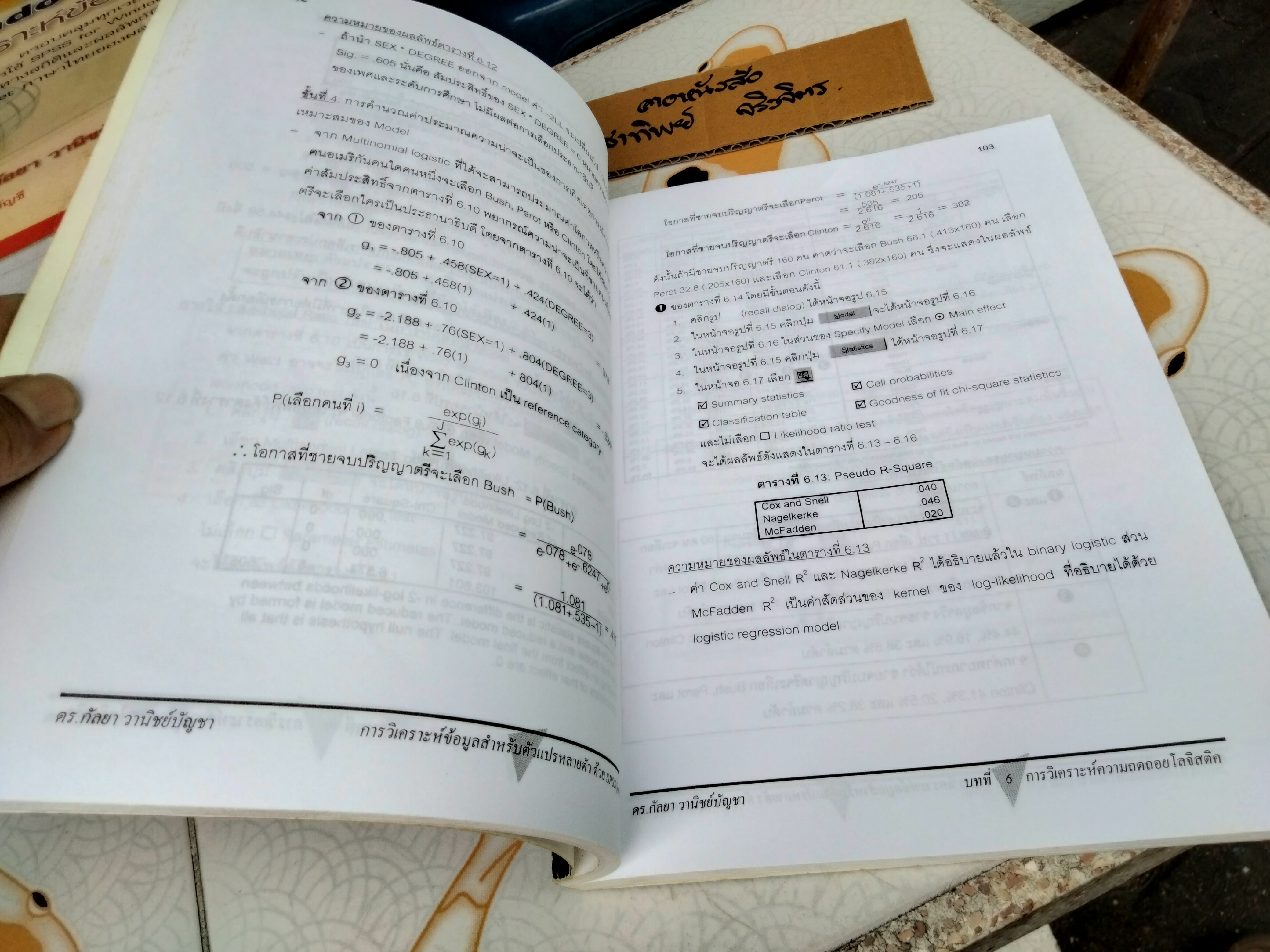 การวิเคราะห์ตัวแปรหลายตัวด้วย SPSS for Windows รศ.ดร. กัลยา วานิชย์บัญชา พิมพ์ครั้งที่ 2/2544 **สินค้าหมด**