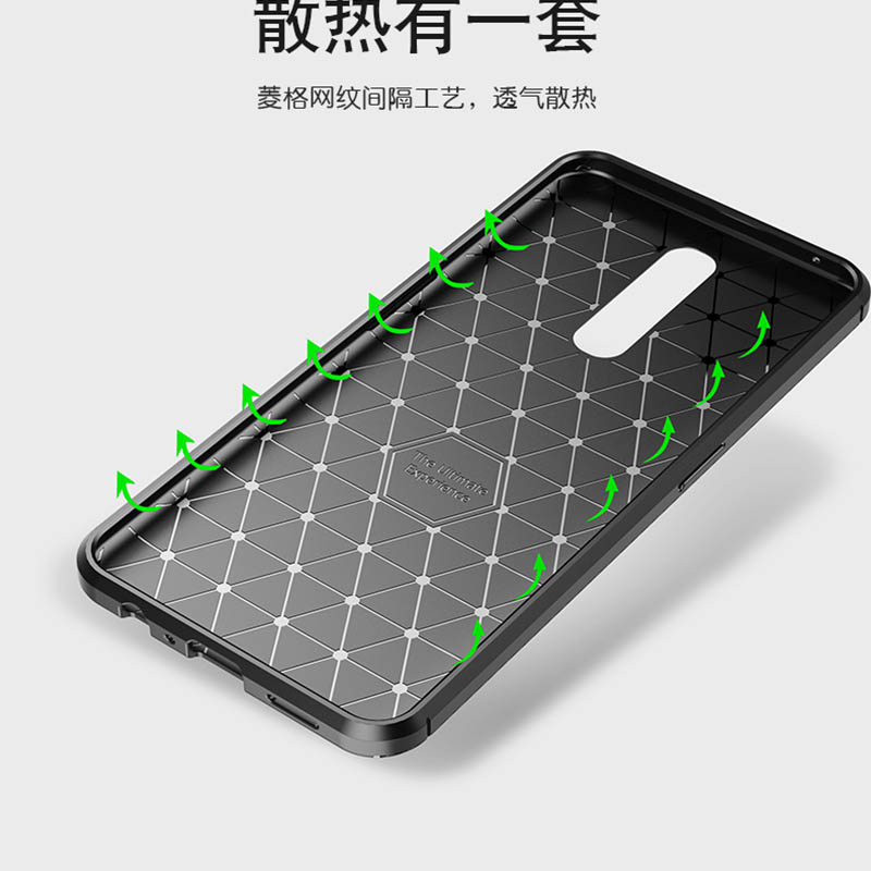 เคส OPPO F11 #เคสฝาหลังนิ่ม Carbon Fiber Anti-drop TPU Protection