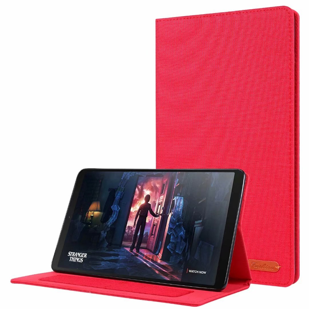 เคส Samsung Galaxy Tab A7 Lite 8.7" (T220,T225) #เคสฝาพับหนัง PU ผิวผ้าพับตั้งได้ Cloth Leather Wallet