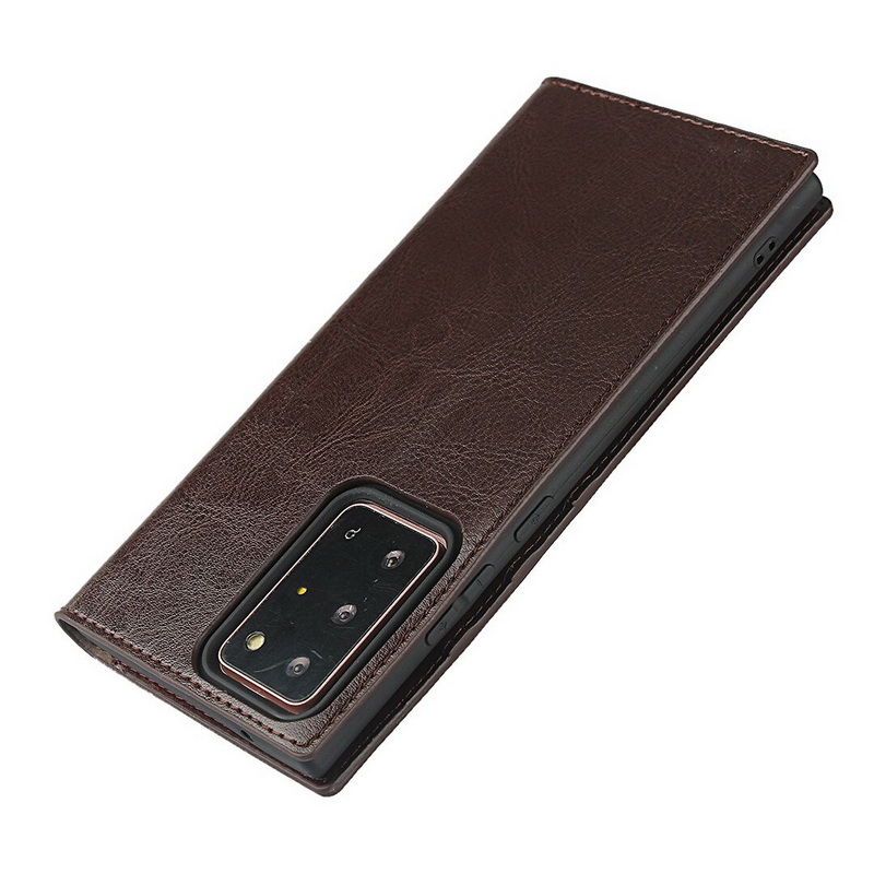 Case Samsung Galaxy Note 20 Ultra / Note 20 Ultra 5G #เคสฝาพับหนังแท้แบบกระเป๋าสตางค์คุณภาพดี Crazy Horse Genuine Leather Cover